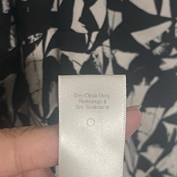 A.L.C. Patti Fan Printed Silk V-Neck Sleeveless Maxi Black White Geometric Sz 4 - Picture 8 of 9